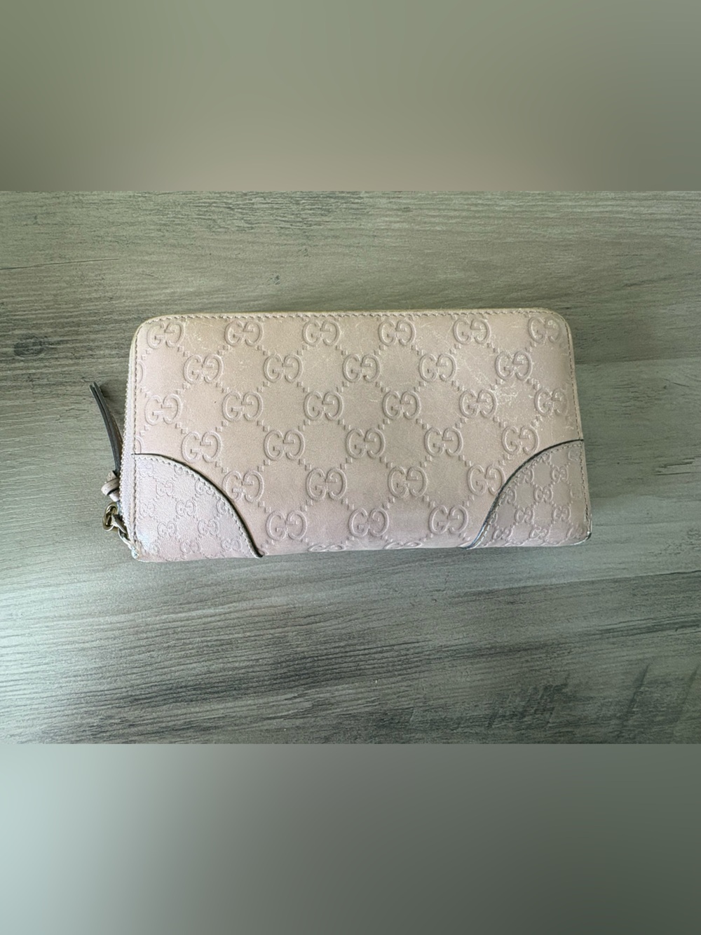 Gucci Guccissima GG Pink Leather Zip Around Continental Wallet w/ Box - Picture 4 of 8